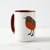 Moderne schattige robin mok (Voorkant links)