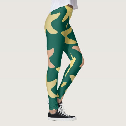 Moderne schattige ster vis Nautische oefening Groe Leggings (Rechts)