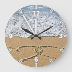 Moderne Schattige Tropische Strand,Harten Grote Klok