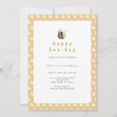 Moderne Schattigee Bee-Day eerste verjaardag Kaart (Voorkant)