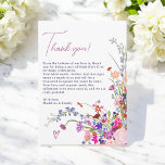 Moderne Schattigee Bloemen Wildflowers 1e verjaard Bedankkaart<br><div class="desc">Spreek dankbaarheid uit met deze prachtig ontworpen eerste verjaardagsbedankkaart met een delicaat waterverf wildflower arrangement. De oprechte boodschap erkent de liefde,  steun en vriendelijke wensen ontvangen op deze speciale mijlpaal,  waardoor het een doordachte herinnering voor vrienden en familie. Perfect voor een grillige,  bloemige eerste verjaardag.</div>
