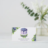 Moderne Schattigee Blueberry Cake Bakkerij Pastry  Visitekaartje (Staand voorkant)