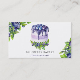 Moderne Schattigee Blueberry Cake Bakkerij Pastry  Visitekaartje