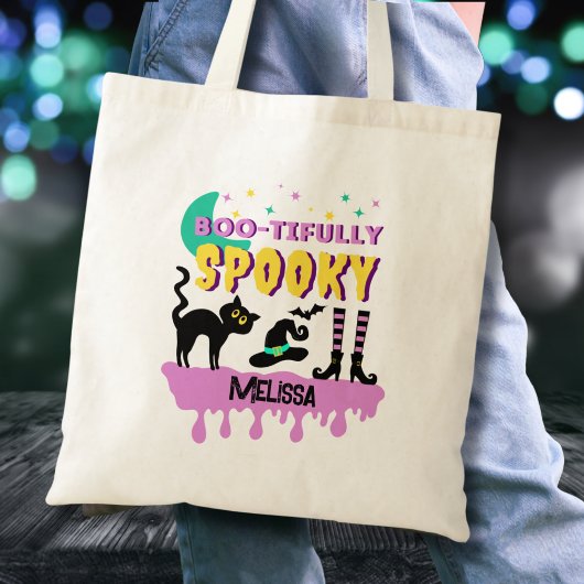 Moderne Schattigee Boo-tifully Spooky Canvas tas