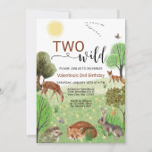Moderne Schattigee bosdieren Twee wilde 2e verjaar Kaart (Voorkant)