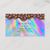 Moderne Schattigee Chocolade Cupcake Sweets Bakker Visitekaartje (Achterkant)