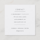 Moderne Schattigee chocoladetaart bakkerij banketb Vierkante Visitekaartje (Achterkant)