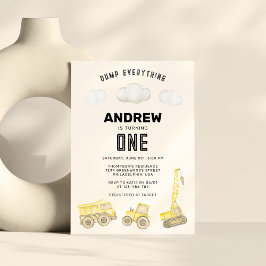 Moderne Schattigee constructie Eerste Verjaardag Kaart