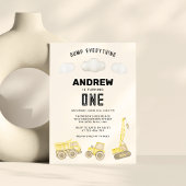 Moderne Schattigee constructie Eerste Verjaardag Kaart