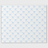 Moderne Schattigee Coquette Blue Bow Christmas Cadeaupapier (Vlak)