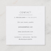 Moderne Schattigee desserts taarten bakkerij gebak Vierkante Visitekaartje (Achterkant)