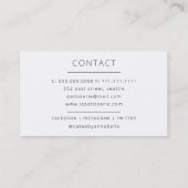 Moderne Schattigee desserts taarten bakkerij gebak Visitekaartje (Achterkant)