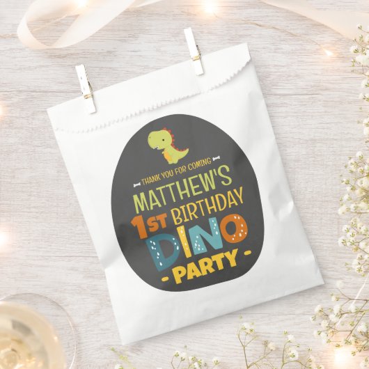 Moderne Schattigee Dino Dinosaur Kind Verjaardag D Bedankzakje (Geknipt)
