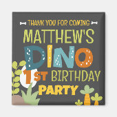 Moderne Schattigee Dino Dinosaur Kind Verjaardag D Magneet (Voorkant)