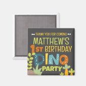 Moderne Schattigee Dino Dinosaur Kind Verjaardag D Magneet (Voorkant / Achterkant)