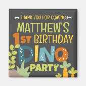 Moderne Schattigee Dino Dinosaur Kind Verjaardag D Magneet (Voorkant)