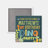 Moderne Schattigee Dino Dinosaur Kind Verjaardag D Magneet (Voorkant / Achterkant)