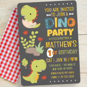 Moderne Schattigee Dino Dinosaur Kind's Verjaardag Kaart