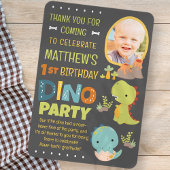 Moderne Schattigee Dinosaurus Dino Kind's Verjaard Bedankkaart