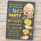 Moderne Schattigee Dinosaurus Dino Kind's Verjaard Kaart