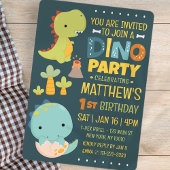 Moderne Schattigee Dinosaurus Dino Kind's Verjaard Kaart