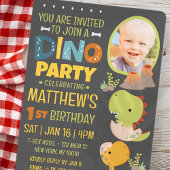 Moderne Schattigee Dinosaurus Dino Kind's Verjaard Kaart