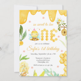 Moderne Schattigee eerste bijendag 1e verjaardag Kaart