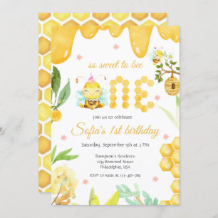 Moderne Schattigee eerste bijendag 1e verjaardag Kaart