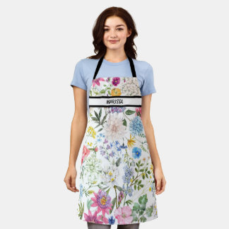 Moderne Schattigee Floral naam Schort