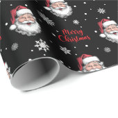 Moderne Schattigee gedurfde Kerstman Vrolijk Kerst Cadeaupapier (Rol Hoek)