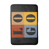 Moderne Schattigee gepersonaliseerde geschenken Zw Badmat (Voorkant Verticaal)