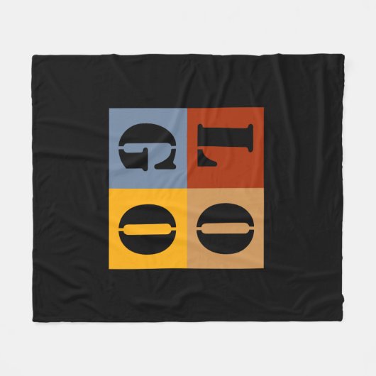 Moderne Schattigee gepersonaliseerde geschenken Zw Fleece Deken (Voorkant (Horizontaal))