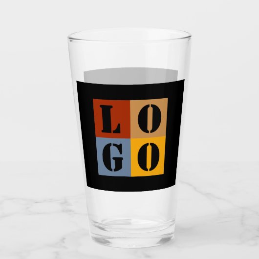 Moderne Schattigee gepersonaliseerde geschenken Zw Glas (Voorkant)