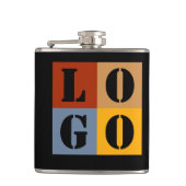 Moderne Schattigee gepersonaliseerde geschenken Zw Heupfles (Voorkant)