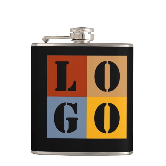 Moderne Schattigee gepersonaliseerde geschenken Zw Heupfles (Voorkant)