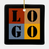 Moderne Schattigee gepersonaliseerde geschenken Zw Keramisch Ornament (Achterkant)