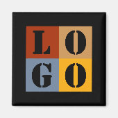 Moderne Schattigee gepersonaliseerde geschenken Zw Magneet (Voorkant)