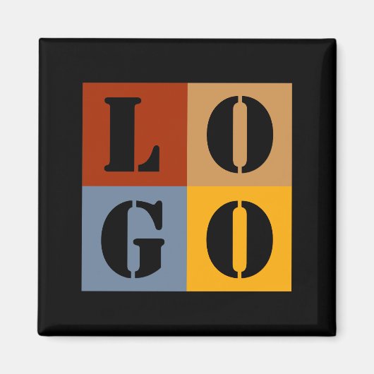 Moderne Schattigee gepersonaliseerde geschenken Zw Magneet (Voorkant)