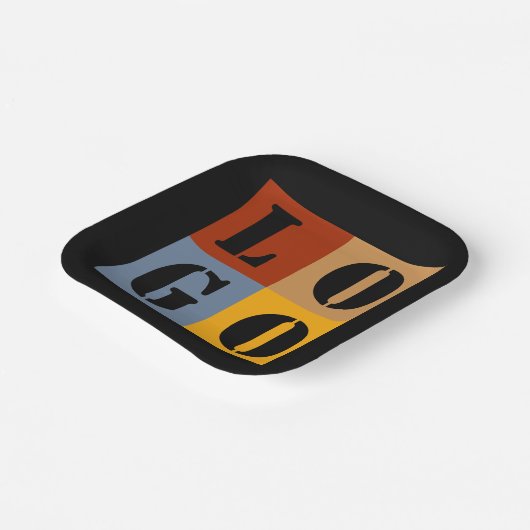 Moderne Schattigee gepersonaliseerde geschenken Zw Papieren Bordje (Gebogen)