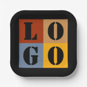 Moderne Schattigee gepersonaliseerde geschenken Zw Papieren Bordje (Voorkant)