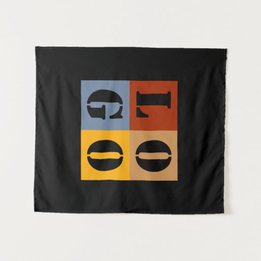 Moderne Schattigee gepersonaliseerde geschenken Zw Wandkleed (Voorkant (horizontaal))