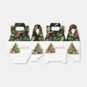 Moderne Schattigee gouden kerstboomwensen Bedankdoosjes (Uitgevouwen)