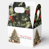 Moderne Schattigee gouden kerstboomwensen Bedankdoosjes (Geopend)