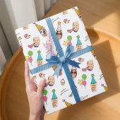 Moderne Schattigee Grappige Verjaardag Petten Foto Cadeaupapier