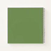 Moderne Schattigee groene keukengereedschap kookge Notitieboek (Achterkant)