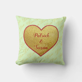 Moderne Schattigee Groene Rode Hart Liefde Valenti Kussen