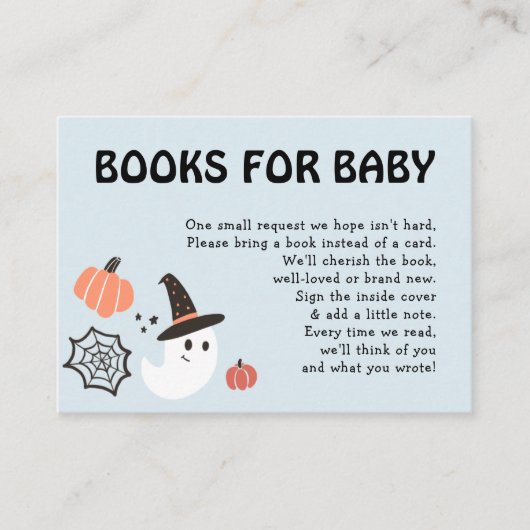 Moderne Schattigee Halloween Boeken voor Baby Jong Informatiekaartje (Voorkant)