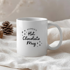 Moderne Schattigee kalligrafie Hot Chocolate Mok