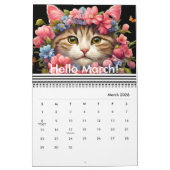 Moderne Schattigee Kattenbloem Dagelijks Maandelij Kalender (Mar 2026)