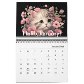 Moderne Schattigee Kattenbloem Dagelijks Maandelij Kalender (Jan 2026)